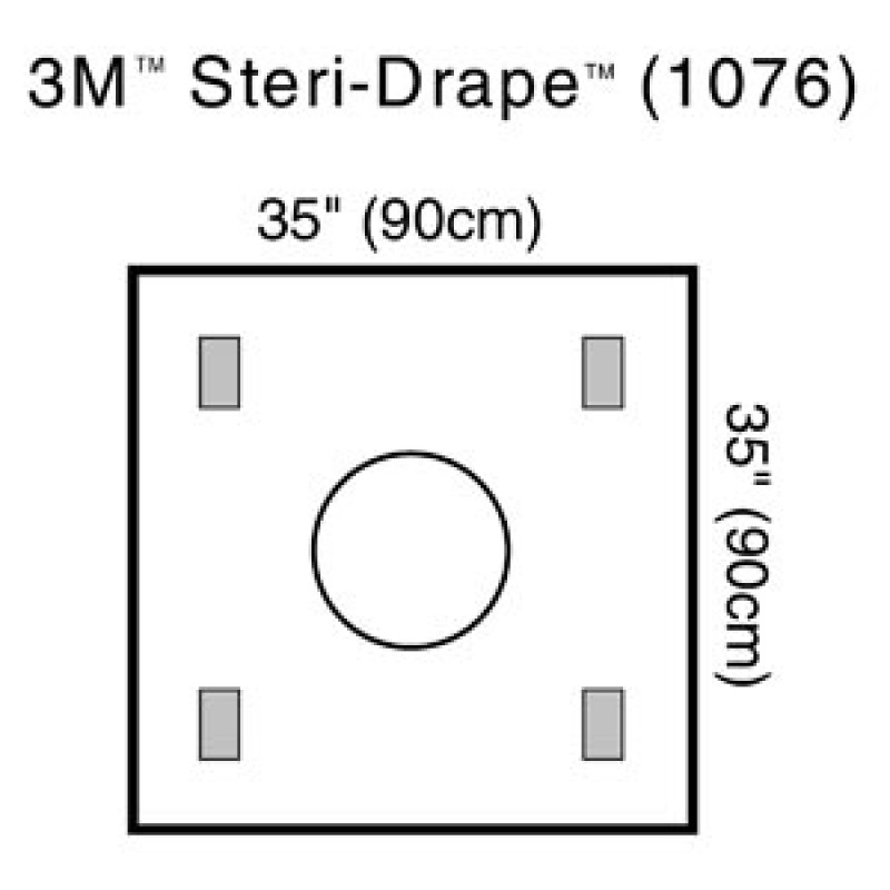3M Health Care 1076 Steri-Drape Wound Edge Protector, 4 Adhesive Patches, 10/bx, 4 bx/cs (Continental US+HI Only)