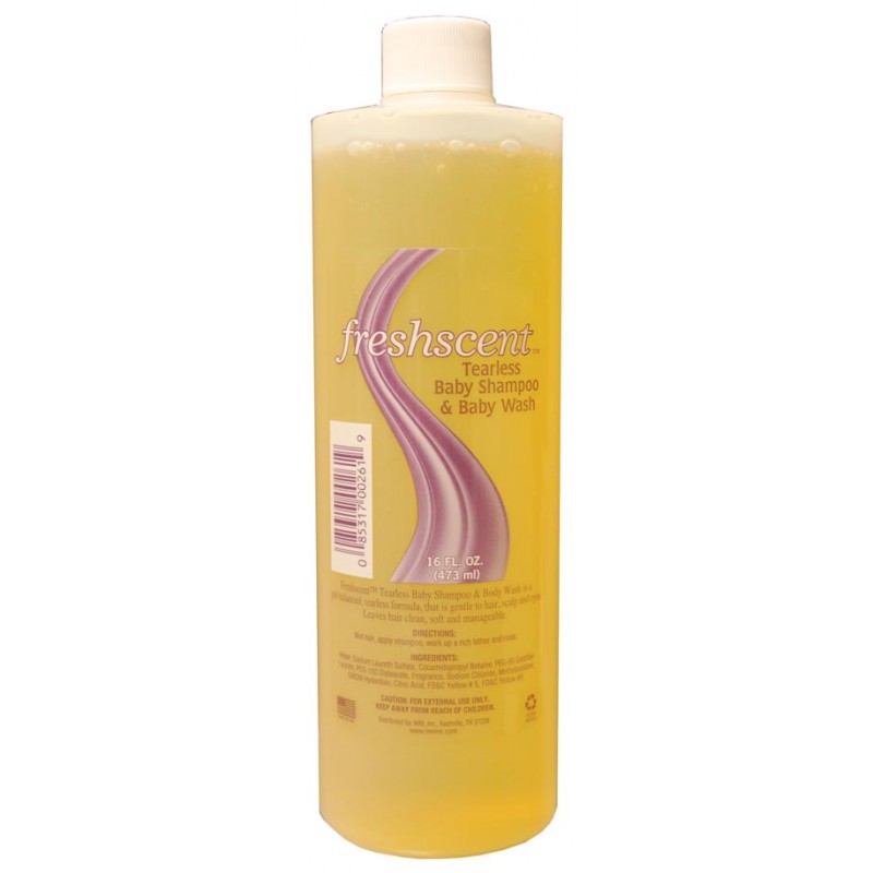 New World Imports TS16 Tearless Baby Shampoo & Body Wash, 16 oz, 12/cs (144 cs/plt) (Made in USA)