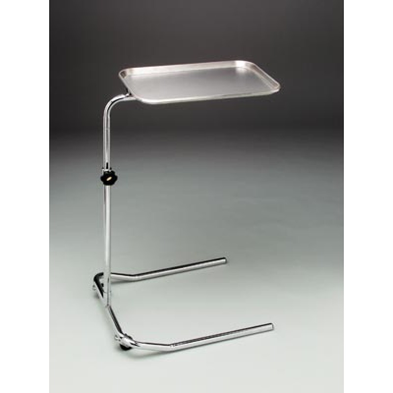 Dukal Corporation 4352 Mayo Stand, U-Shaped Base, Height Adjusts From 31" - 50", Stainless Steel (32 ea/plt)