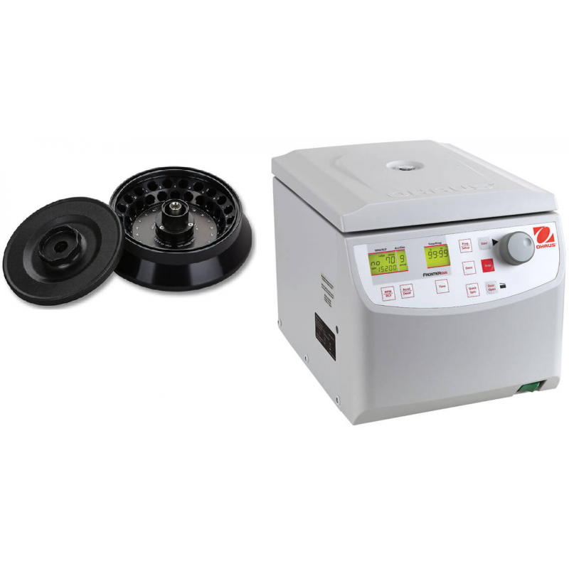Ohaus FC5515 Frontier 5000 Series Micro Centrifuge, 30130867, and High Volume Rotor Bundle, 15,200 RPM; Includes 30372717 (44 × 1.5/2.0ml Rotor), 5515717SYO-New (Centrifuges)