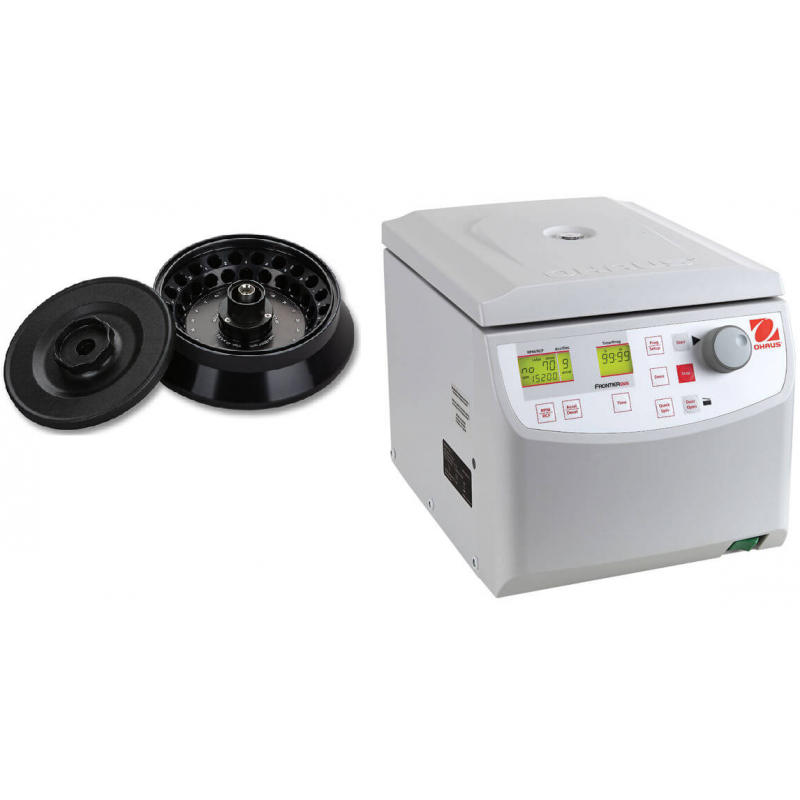 Ohaus FC5515 Frontier 5000 Series Micro Centrifuge, 30130867, and High Volume Rotor Bundle, 15,200 RPM; Includes 30372717 (44 × 1.5/2.0ml Rotor), 5515717SYO-New (Centrifuges)