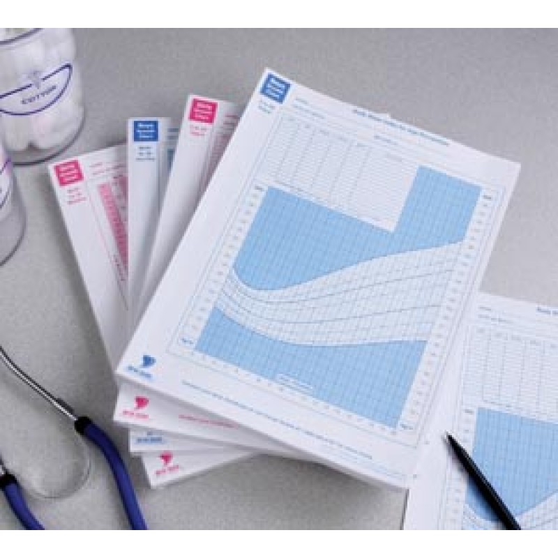 Doran Scales, Inc. DSACC02 Growth Chart, Boys, Birth to 36 Months, 100 sht/pk, 10 pk/cs