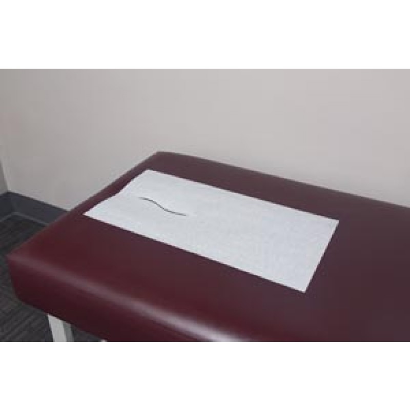 TIDI Products, LLC 980883 Headrest Sheet, White, Facial Slit, 12" x 24", 1000/cs
