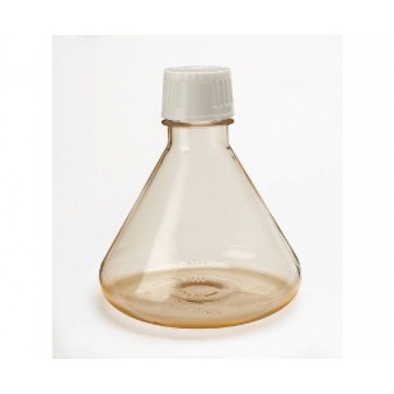 Cell culture shaker flask, 3000ml, fernbach style, flat bottom, PC, White Duocap, clear, sterile, 3 pcs./rack