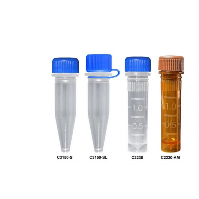 MTC Bio C3150-SL Loop-cap 1.5mL Microtube, 10 bags of 100 tubes, 1000/cs, ScrewSeal™ Screw Cap Microcentrifuge Tubes