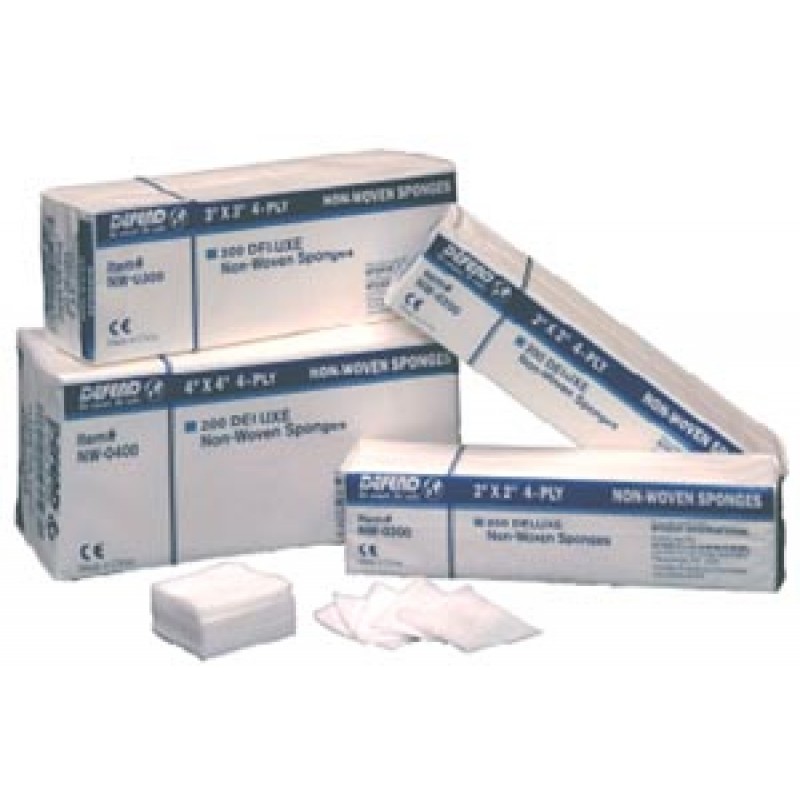 Mydent NW-0300 Non-Woven Sponges, 3" x 3", 4-ply, Non-Sterile, 4000/cs