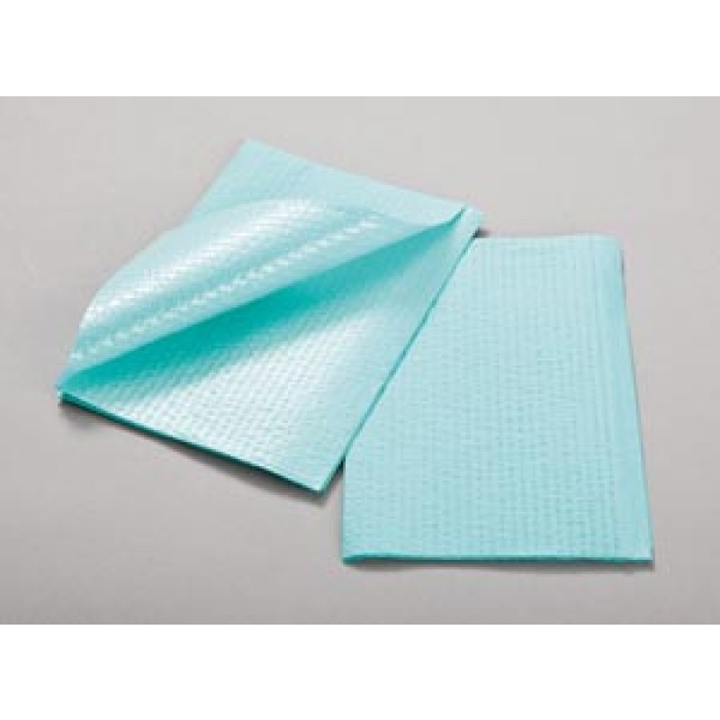 TIDI Products, LLC 9810508 Towel, 3-Ply Tissue & Poly, White, Rib Embossed, 13" x 18", 500/cs