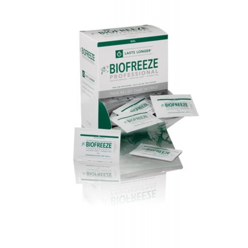 BoxOut, LLC dba BoxOut Distribution 13440 Biofreeze® Professional Gravity Feed Dispenser, Contains: 3 ml BF Pro Packettes, 100 ct., 10 /cs (48 cs/plt) (Cannot be sold to retail outlets and/ or Amazon) (US Only) (091791) (Item is considered HAZMAT and cann