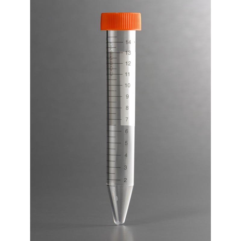 Corning® 15 mL PP Centrifuge Tubes, Rack Packed with Plug Seal Cap, Sterile, 50/Rack, 500/Case