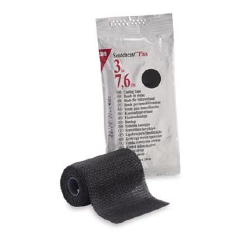 3M Health Care 82003A Plus Casting Tape, 3" x 4 yds, Black, 10/cs (Continental US+HI Only)