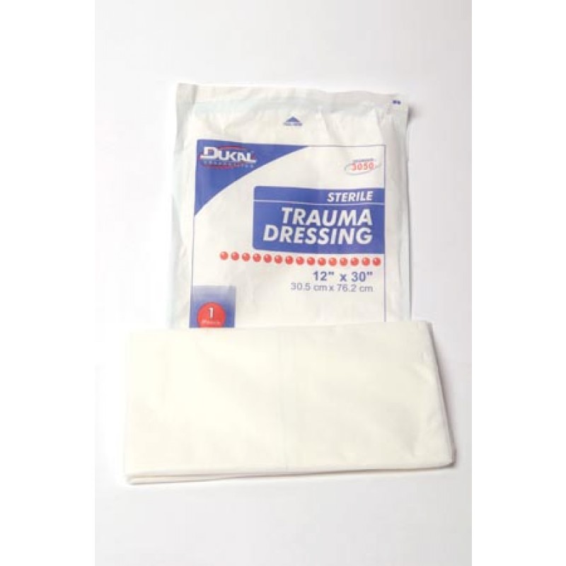 Dukal Corporation 3050 Trauma Dressing, 12" x 30", 1/pk, 25 pk/cs