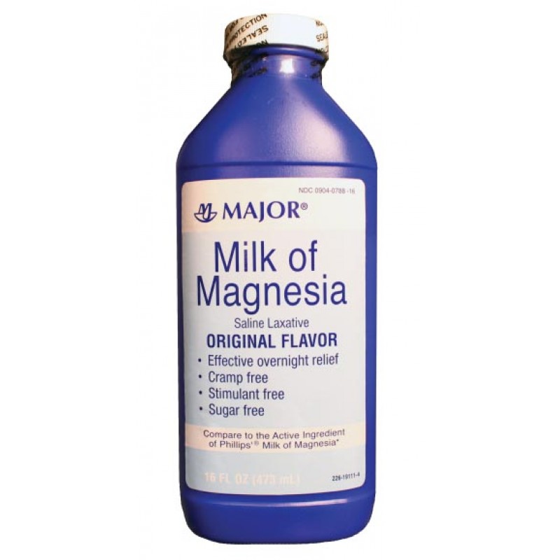 Major Pharmaceuticals 002672 Milk of Magnesia, 16 oz, NDC# 00904-0788-16