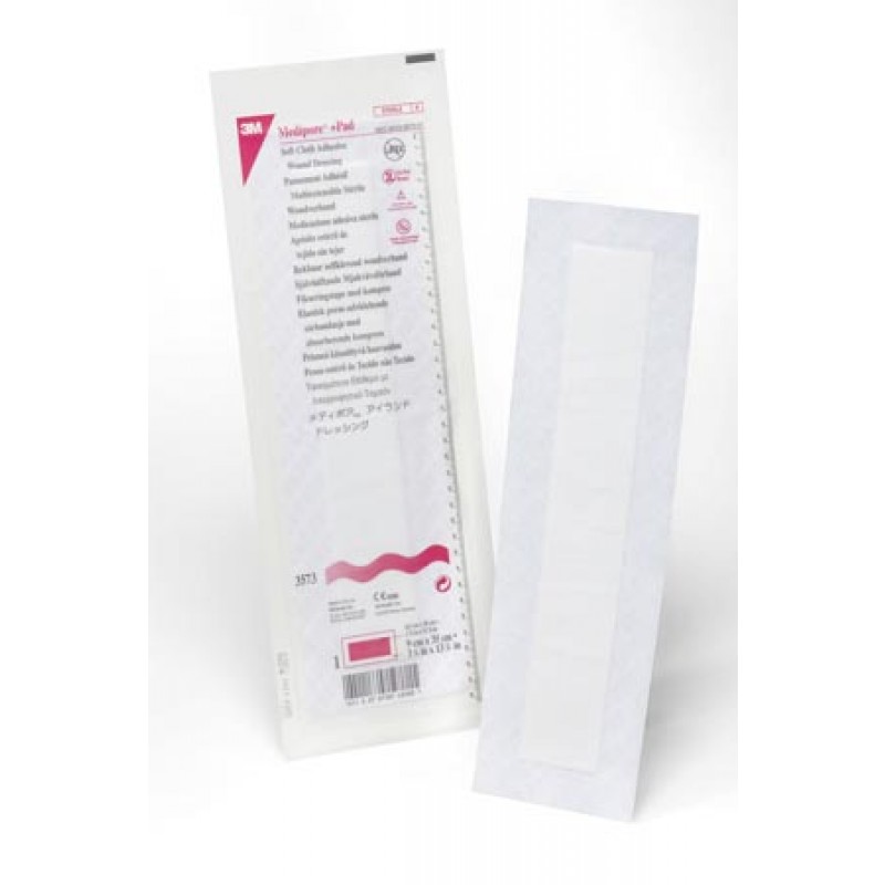 3M Health Care 3573 Wound Dressing, 3½" x 13¾", Pad Size 1¾" x 11¾", 25/bx, 4 bx/cs (Continental US+HI Only)