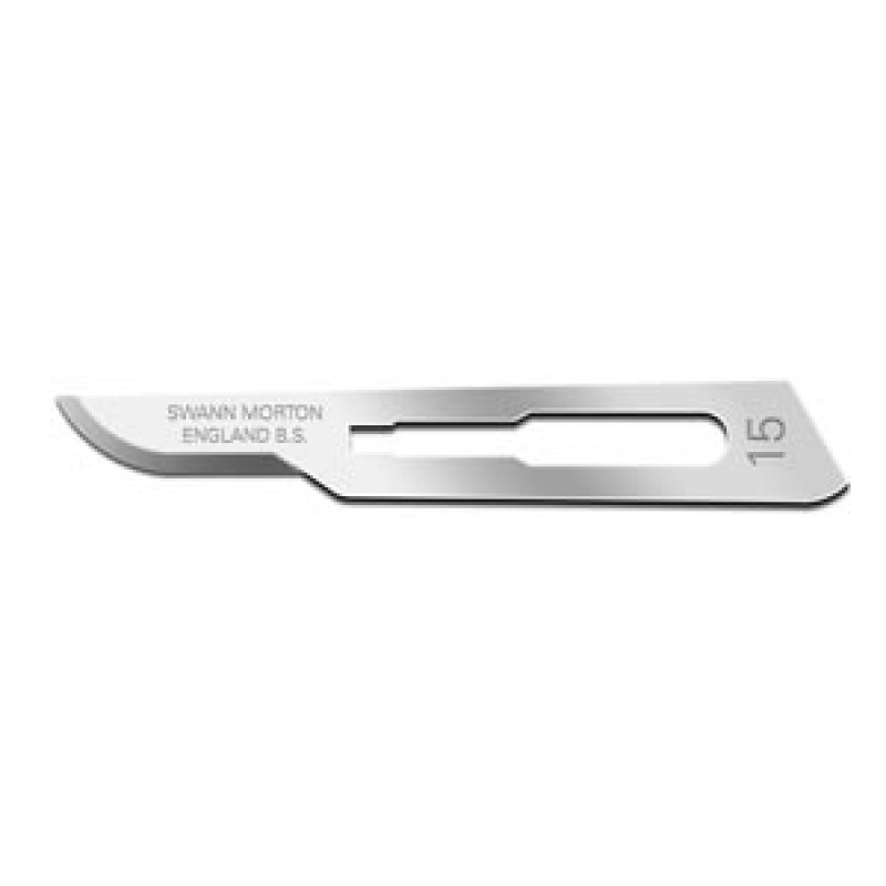 Cincinnati Surgical Company 02SMV15 Blade, Swann Morton, Carbon Steel, Size 15, Non-Sterile, 5/pk, 20 pk/bx (DROP SHIP ONLY)