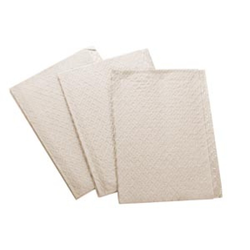 TIDI Products, LLC 9810865 Diamond Embossed Towel, 13" x 18", 2-Ply Tissue, Poly-Backed, White, 500/cs