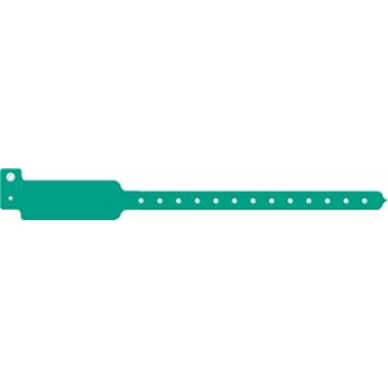 Medical ID Solutions 3103 Wristband, Adult/ Pediatric, Write-On Tri-Laminate, Green, 500/bx