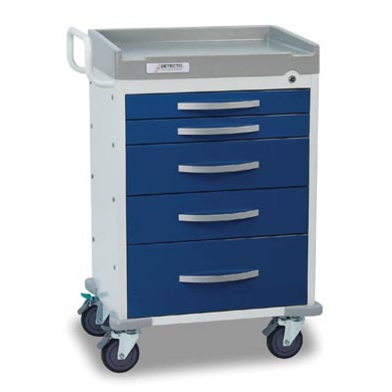 Detecto RC333369BLU Detecto Rescue Series Anesthesiology Medical Cart, 6 Blue Drawers (DROP SHIP ONLY)