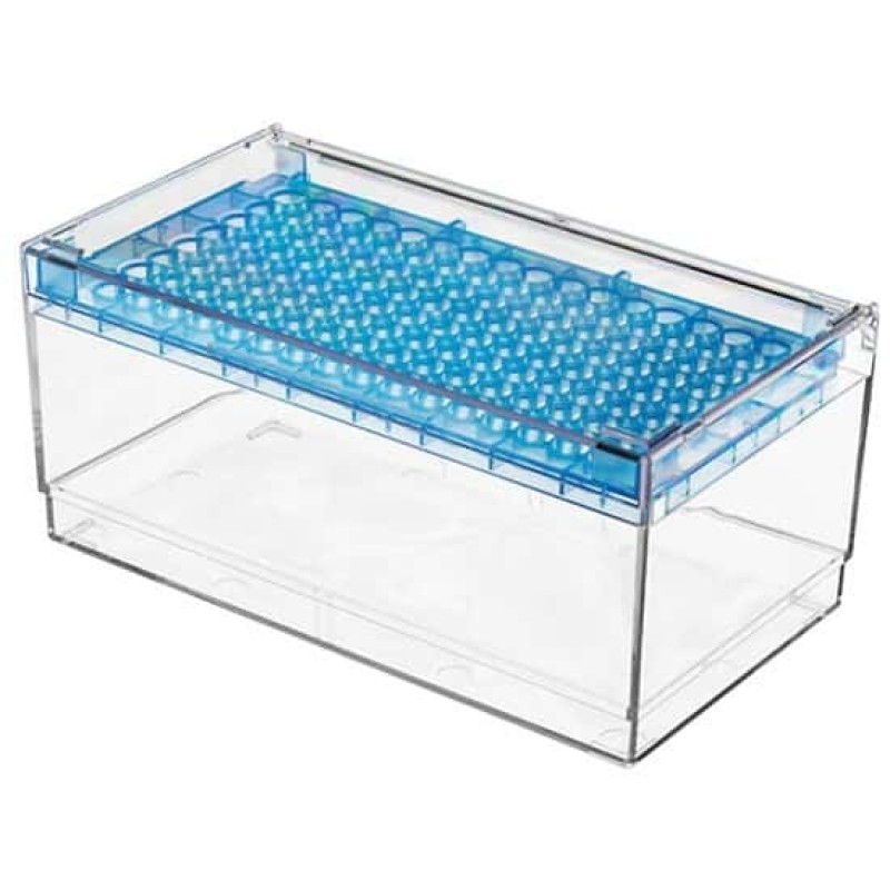 Cole-Parmer Pipette Tip Box, PC, with blue Rack for 1000 µl Tips