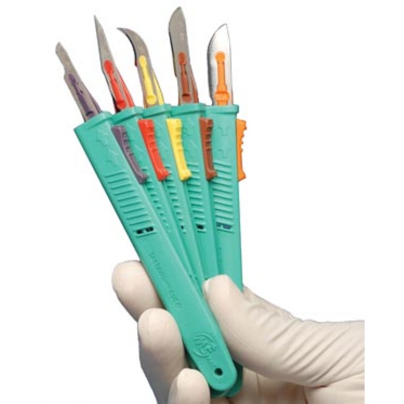 Myco Medical 6008TR-15 Retractable Safety Scalpel & #15 Blade, 10/bx