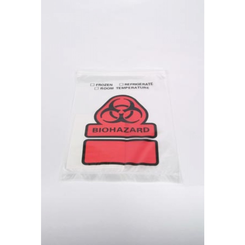 ADI Medical 41003 Ziplock Specimen Transport Bag, 6" x 10", Clear, 4" x 3" Absorbent Pad & Outer Pouch, 1000/cs (54 cs/plt)