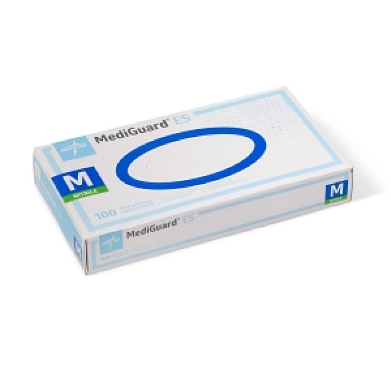 Medline MG100MH MediGuard ES Powder-Free, Latex Free Nitrile Exam Gloves, 100 / BX