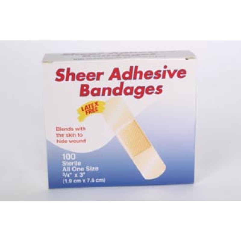Dukal Corporation 99993 Sheer Bandage, ¾" x 3", 100/bx, 36 bx/cs