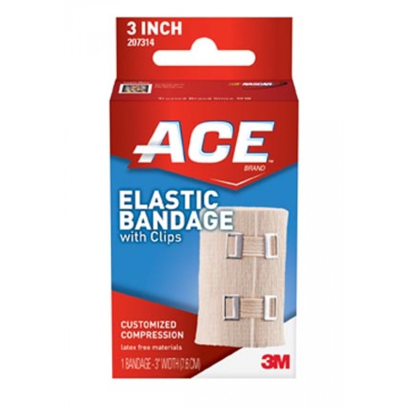 3M Health Care 207314 3" Elastic Bandage with Clip, 72/cs (Continental US+HI Only)