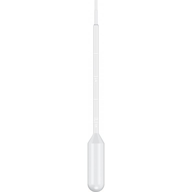 Simport Scientific P200-52 Graduated Pipet, 15cm Length, 5mL Capacity, Non-Sterile, 500/pk, 10 pk/cs (15 cs/plt)