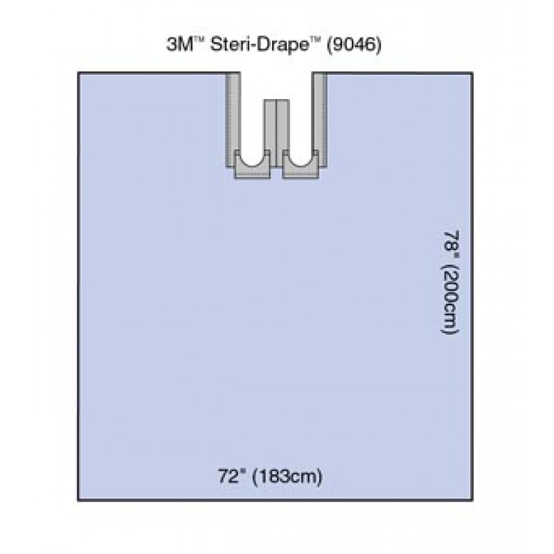 3M Health Care 9046 Steri-Drape Bilateral Split Sheet, 72" x 78", Absorbent Impervious Material, 15/bx, 2 bx/cs (Continental US+HI Only)