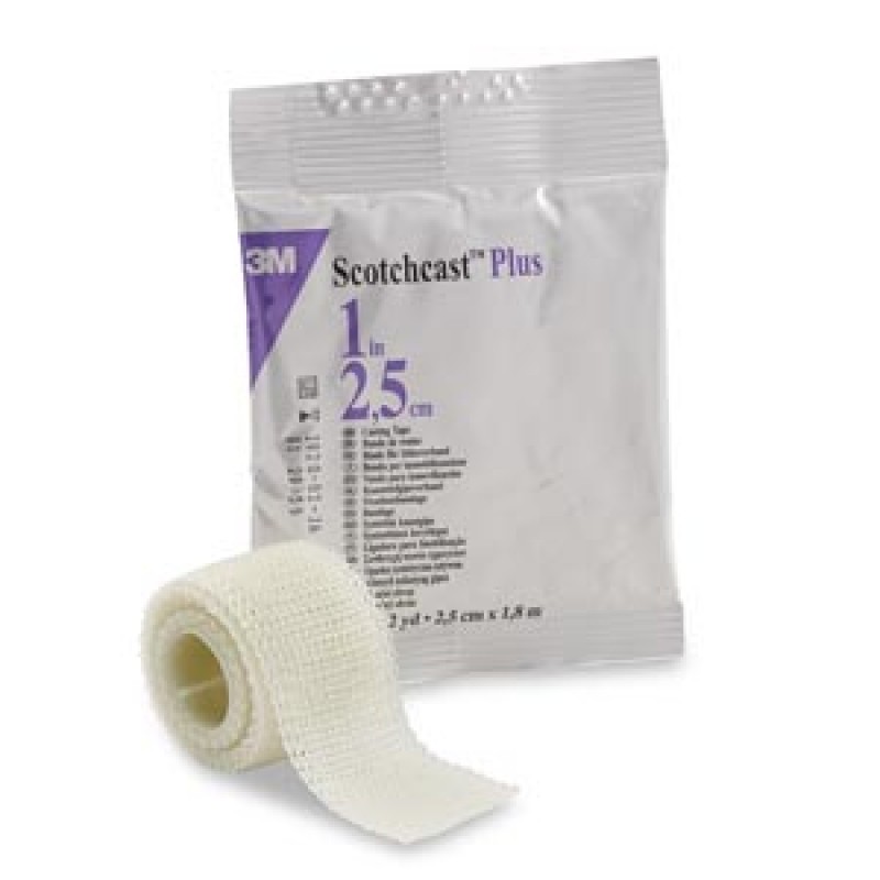 3M Health Care 82001 Plus Casting Tape, Standard, 1" x 2 yds, White, 10/cs (Continental US+HI Only)