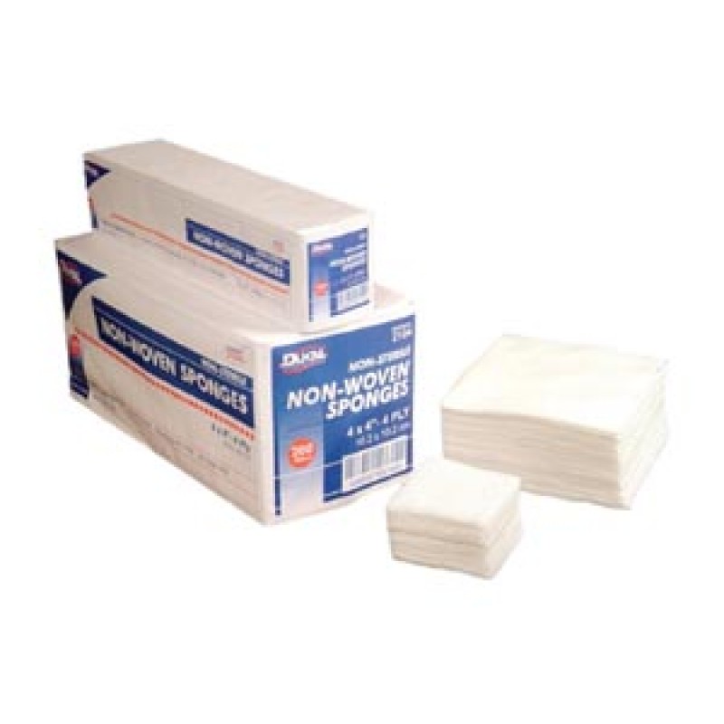 Dukal Corporation 7454SP Gauze Sponge, 4" x 4", Sterile, 4-Ply, 5/pk, 20 pk/bx, 80 bx/cs