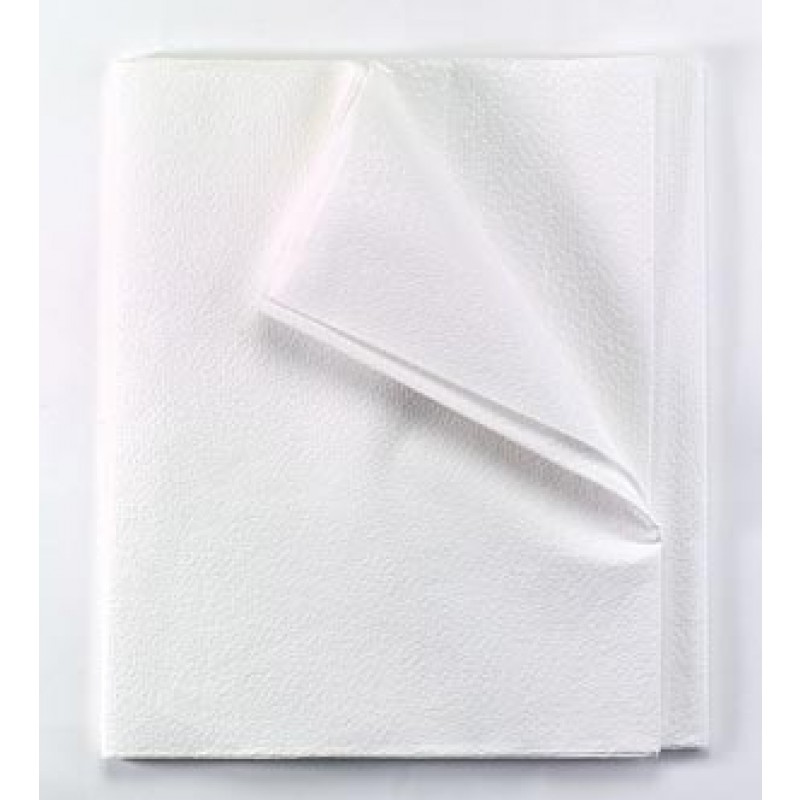 TIDI Products, LLC 980940 Equipment Drape Sheet/ Stretcher Sheet, Tissue/ Poly, 60" x 96", White, 25/cs