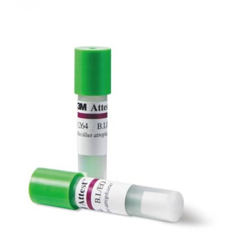 3M Health Care 1264 Ethylene Oxide, 48 Hour Readout, Green Cap, 100/bx, 4 bx/cs (Continental US+HI Only)