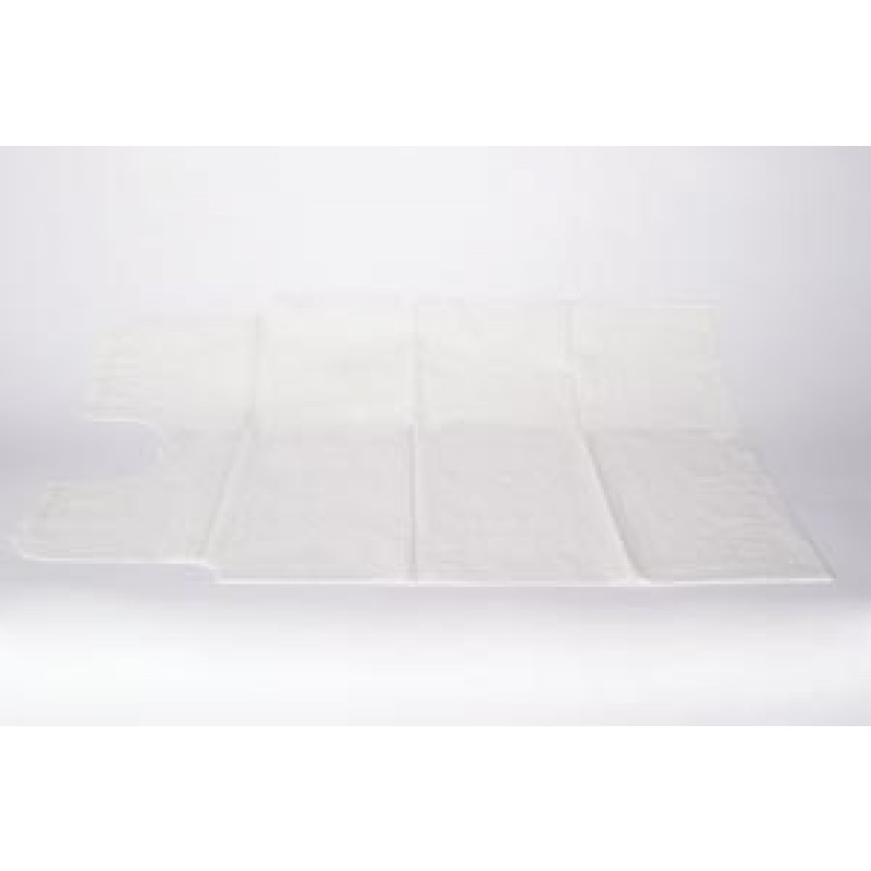 TIDI Products, LLC 910320 Gown, 30" x 42", 3-Ply Tissue, White, Front or Back Opening, 50/cs