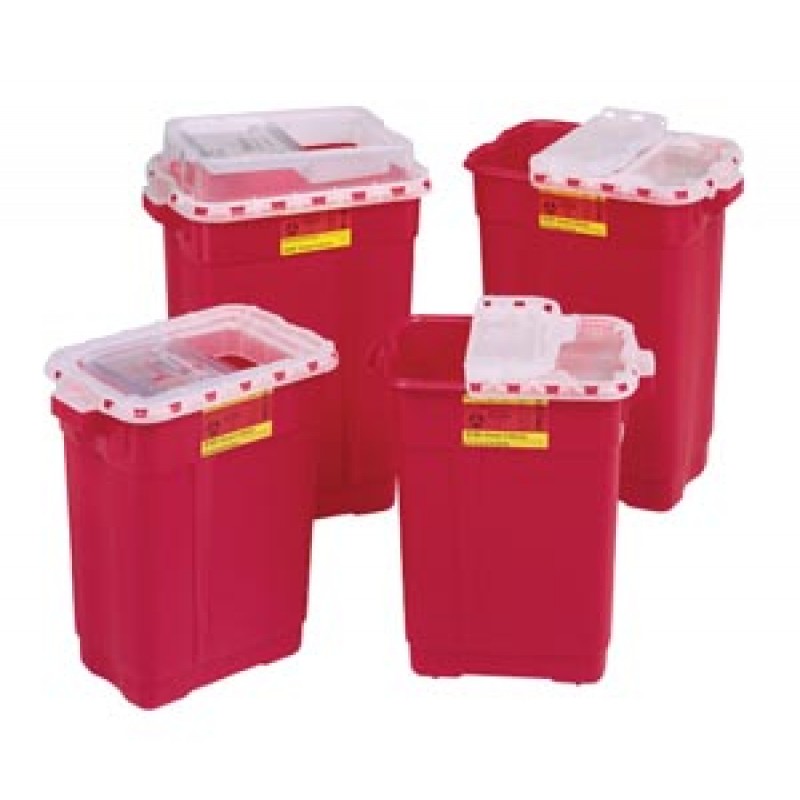 BD 305616 Sharps Collector, 9 Gal, Slide Top, Red, 8/cs (8 cs/plt) (Continental US Only) (Drop Ship Requires Pre-Approval)
