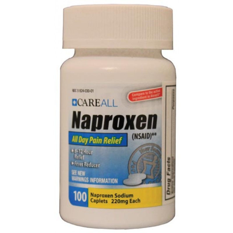 New World Imports NAPC220100 Naproxen Sodium Caplets, 220mg, Compared to the Active Ingredient of Aleve®, 100/btl, 24 btl/cs (Not Available for sale into Canada)