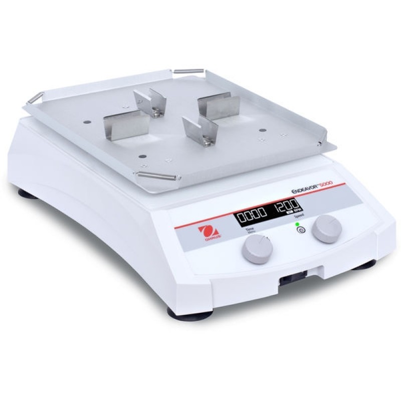 OHAUS 30770911 ENDEAVOR™ 5000 Light Duty Shaker, e-E51LDMP03 AM, 4 Microplates or 2 Micro-tube Racks Capacity, 100 rpm – 1,200 rpm