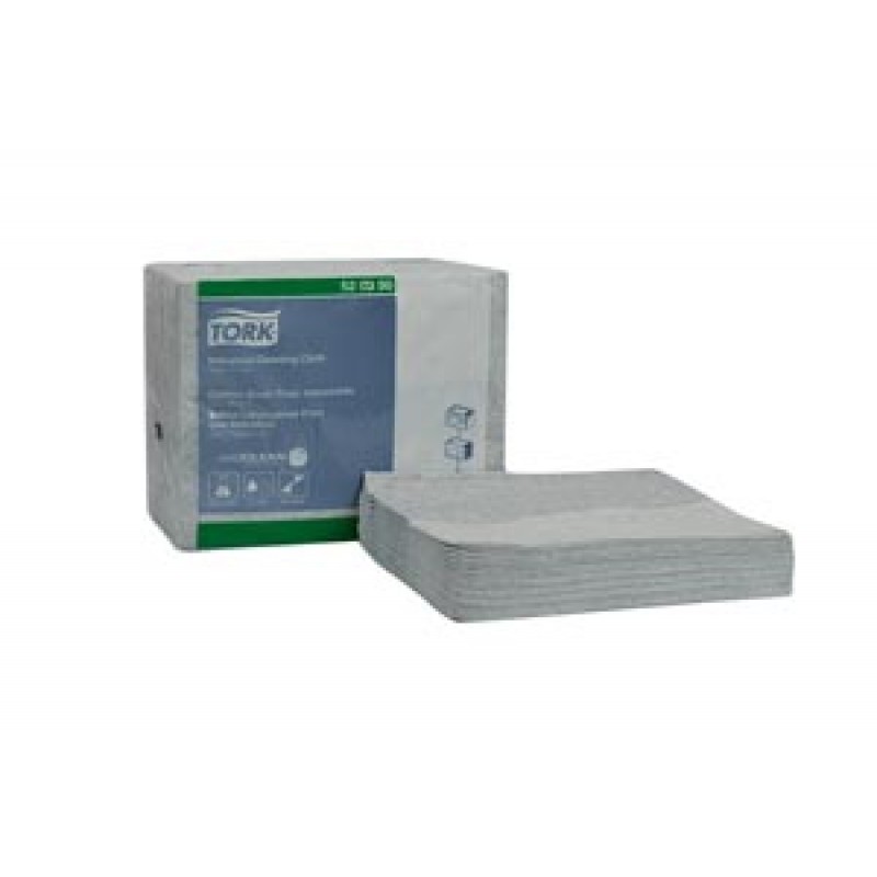 Essity Professional Hygiene North America, LLC 520350 Industrial Cleaning Cloth, Gray, 1-Ply, W8, 15.2" x 12.6", 55 sht/pk, 8 pk/cs (84 cs/plt)