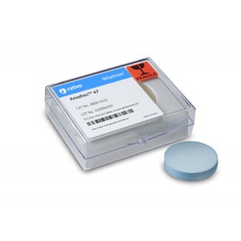 Cytiva 6809-7003 Filter Circles, 13mm Dia, Anopore Inorganic Anodisc 13 (no support ring), 0.02µm Pore Size, 100/pk