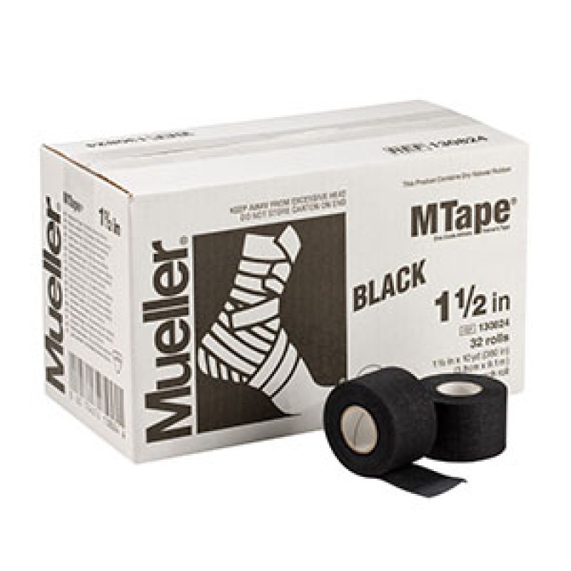 Mueller Sports Medicine, Inc. 130824 1.5" x 10 yds, Black, 32 rolls/cs (Products are only available for sale in the U.S. Products cannot be sold on Amazon.com or any other 3rd party platform without prior approval by Mueller.)