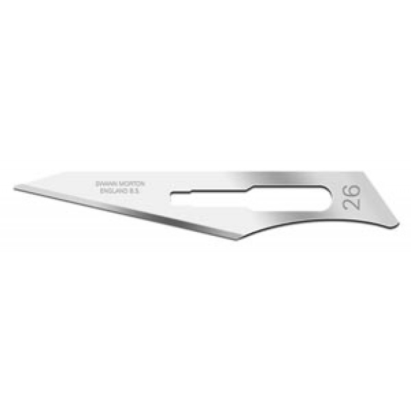 Cincinnati Surgical Company 01SM26 Blade, Swann Morton, Stainless Steel, Size 26, Sterile, 100/bx (DROP SHIP ONLY)