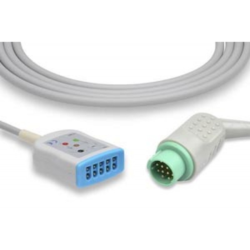 Cables and Sensors TQ-23190 ECG Trunk Cable, 3 Leads, GE Healthcare > Corometrics Compatible w/ OEM: 1554AAO, KCD033 (DROP SHIP ONLY) (Freight Terms are Prepaid & Added to Invoice - Contact Vendor for Specifics)