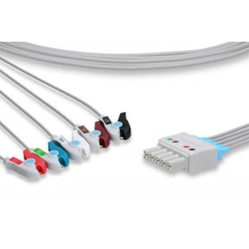 Cables and Sensors LM5-90P0 ECG Leadwire, 5 Leads Pinch/Grabber, Draeger Compatible w/ OEM: 5956359, MP03414, CMO-07FT-5NAB (DROP SHIP ONLY) (Freight Terms are Prepaid & Added to Invoice - Contact Vendor for Specifics)