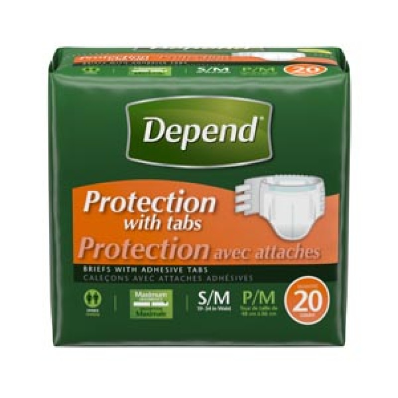Kimberly-Clark Consumer 35456 Overnite Briefs, Maximum Absorbency, Small/ Medium, 20/pkg, 3 pkg/cs (35 cs/plt)