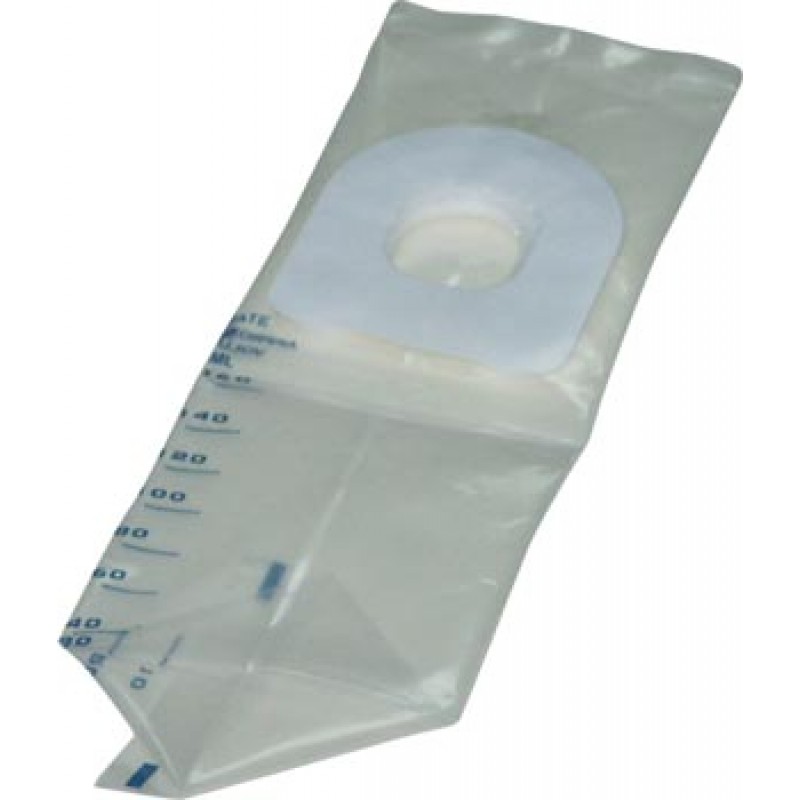 Amsino International, Inc. AS409 Collection Bag 200mL with Safe Adhesive, Sterile, Latex Free (LF), 50/bx