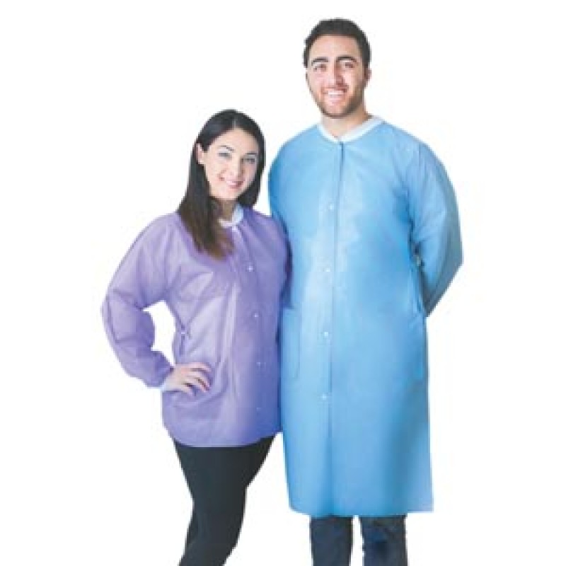 Dukal Corporation UGC-6605-L FitMe Lab Coats, Large, Teal/ Green, 10/bg