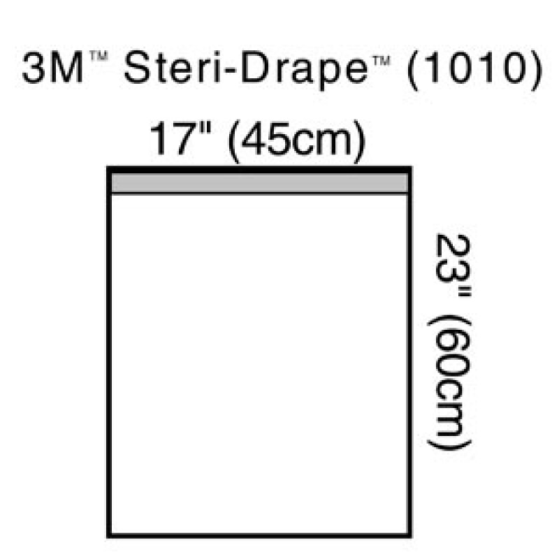 3M Health Care 1010 Towel Drape, Large, 23" x 17" with Adhesive Strip & Clear Plastic, 10/bx, 4 bx/cs (Continental US+HI Only)