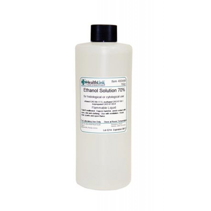EDM3 Company LLC 400448 Ethanol Solution, 70%, 16 oz (Item is Non-Returnable) (US Only) (Item is considered HAZMAT and cannot ship via Air or to AK, GU, HI, PR, VI)