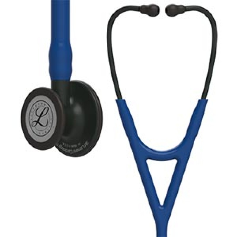 3M Health Care 6168 Stethoscope, Black Finish Chestpiece, Navy Blue Tube, 27" (Continental US+HI Only) (Littmann items are only available for sale online by distributors authorized by 3M Littmann)