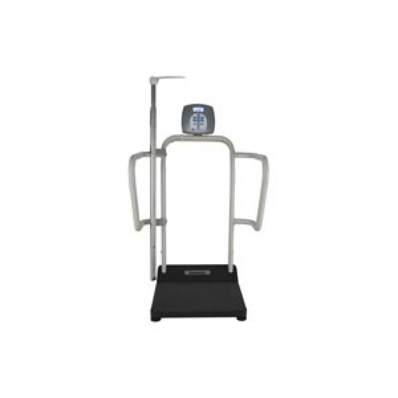 Pelstar LLC/Health O Meter Professional Scales 1100KL-EHR Digital Platform Scale with Extra Wide Handrails & Digital Height Rod, 1000 lb Capacity, ADPT30 (DROP SHIP ONLY)